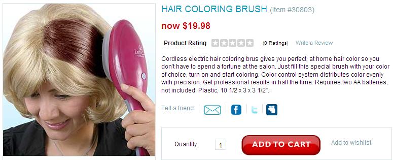 With a hair coloring brush that fancy you would have thought they would 
