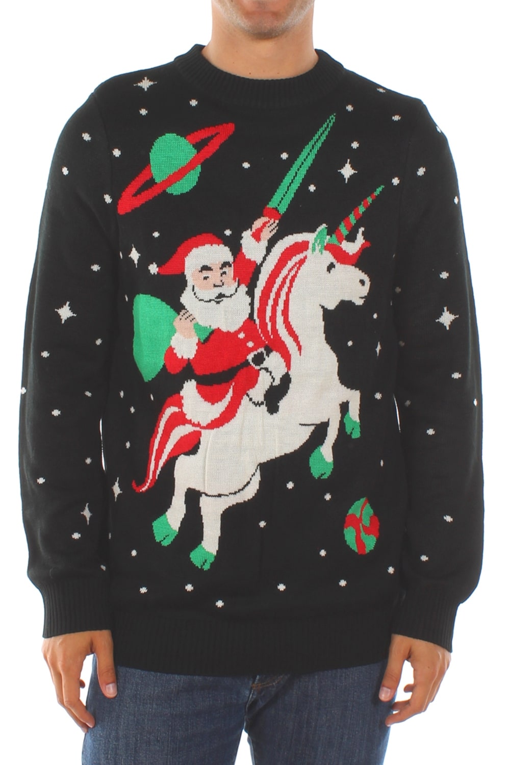 Best Ugly Christmas Sweaters 2017: Santa on a Unicorn for Men