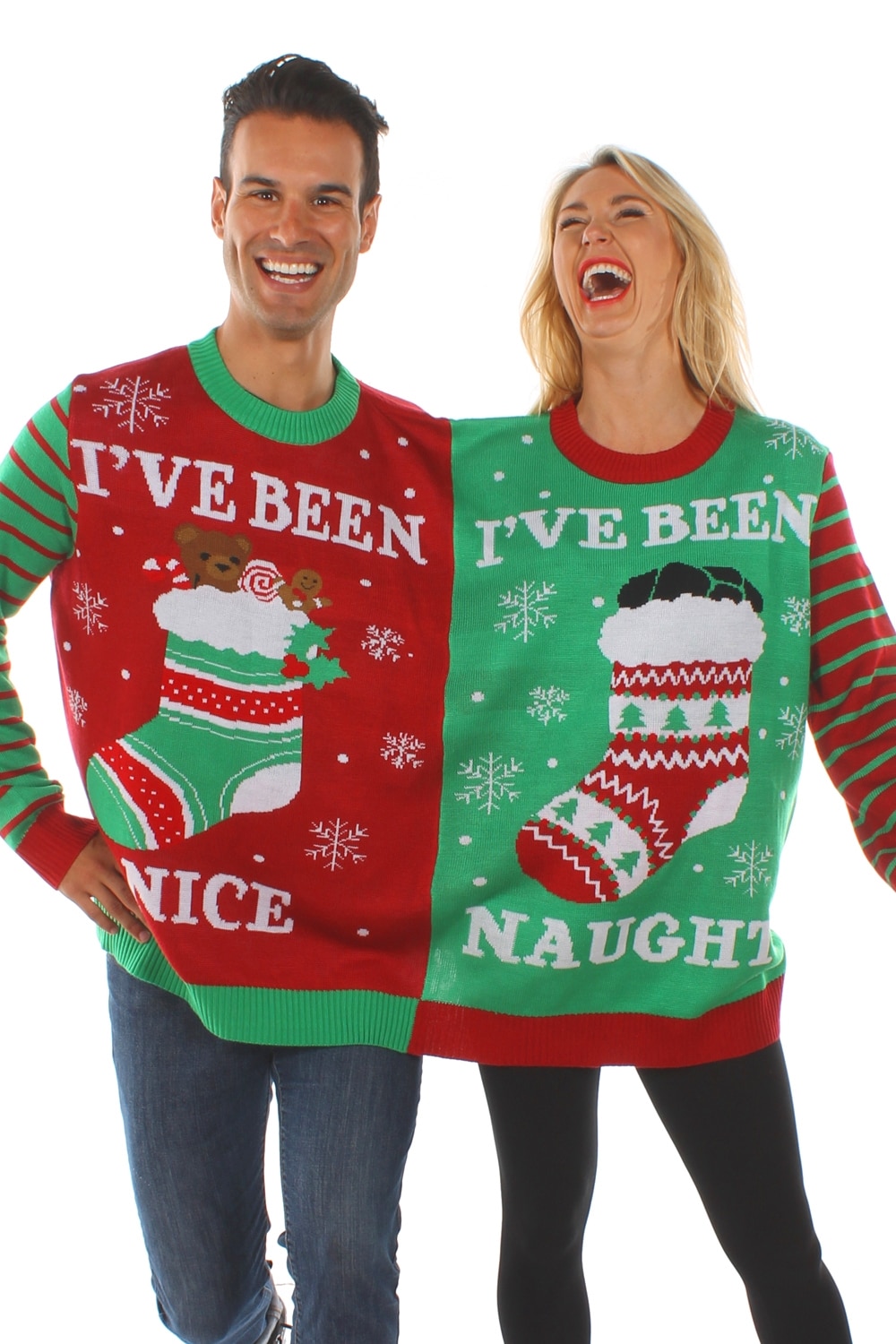 Best Ugly Christmas Sweaters 2017: Unisex Two Person Sweater for Men & Women