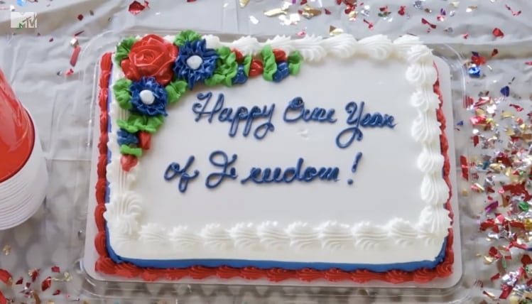 Butch "Happy 1 Year of Freedom" Cake Teen Mom OG