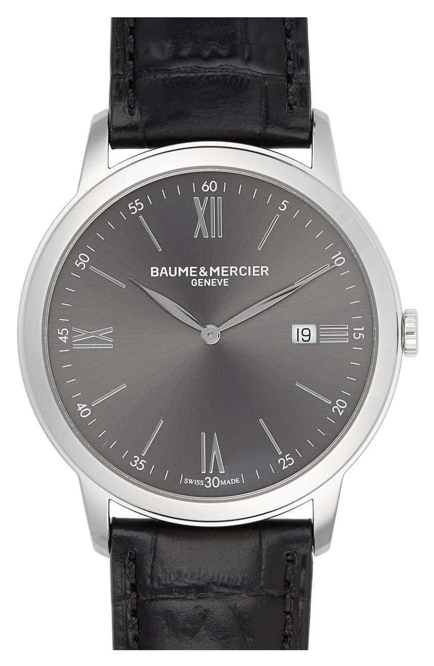 Men's Wrist Watch 2018: Baume Mercier Leather Stap Watches 2022