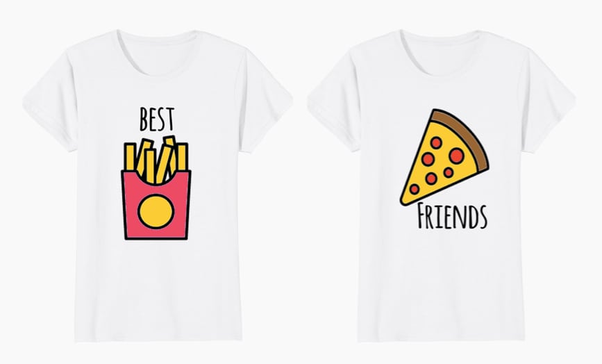 BFF Matching Shirt 2018: Pizza & Fries Best Friend Tee