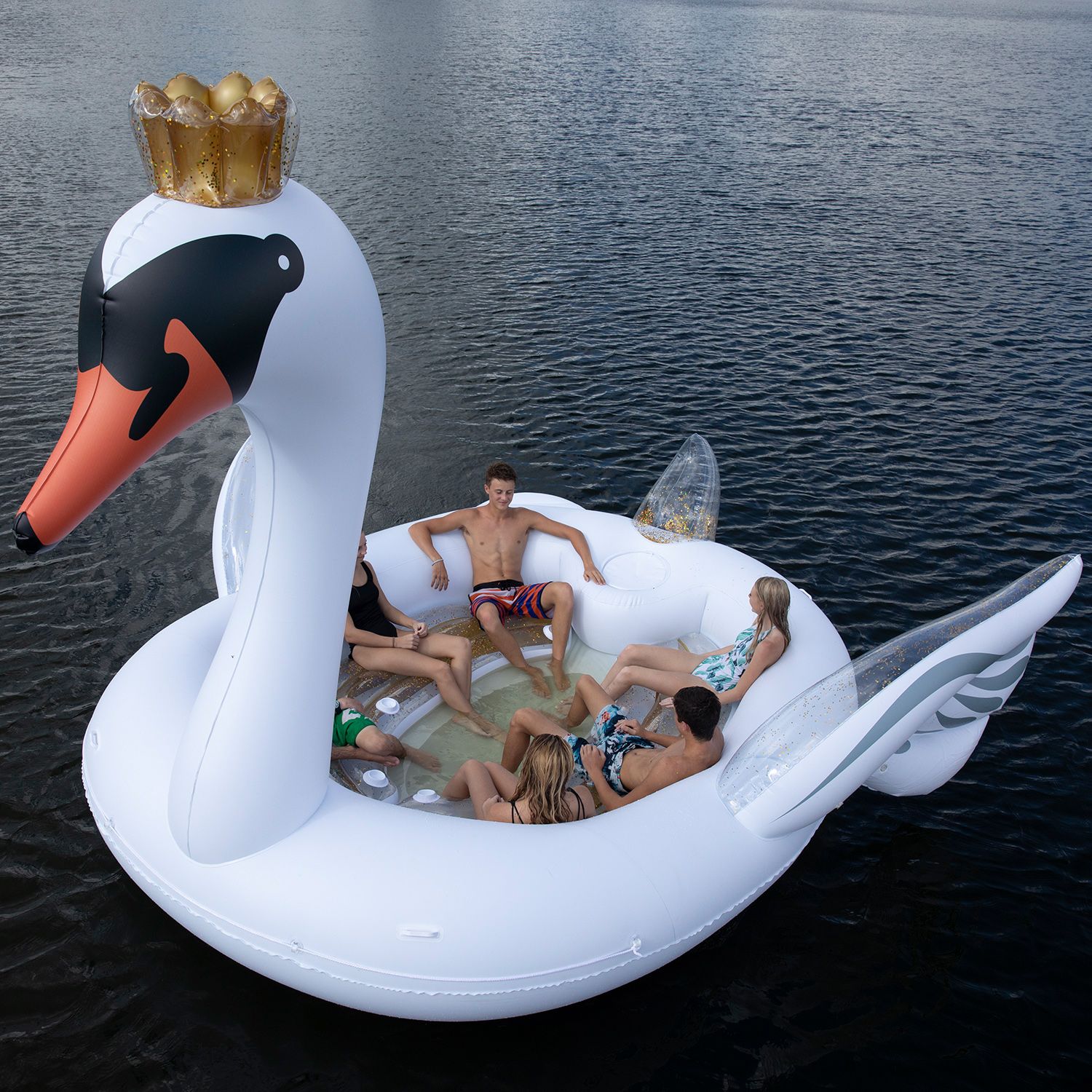 New Swan Party Bird Island Float Raft for 6 2022