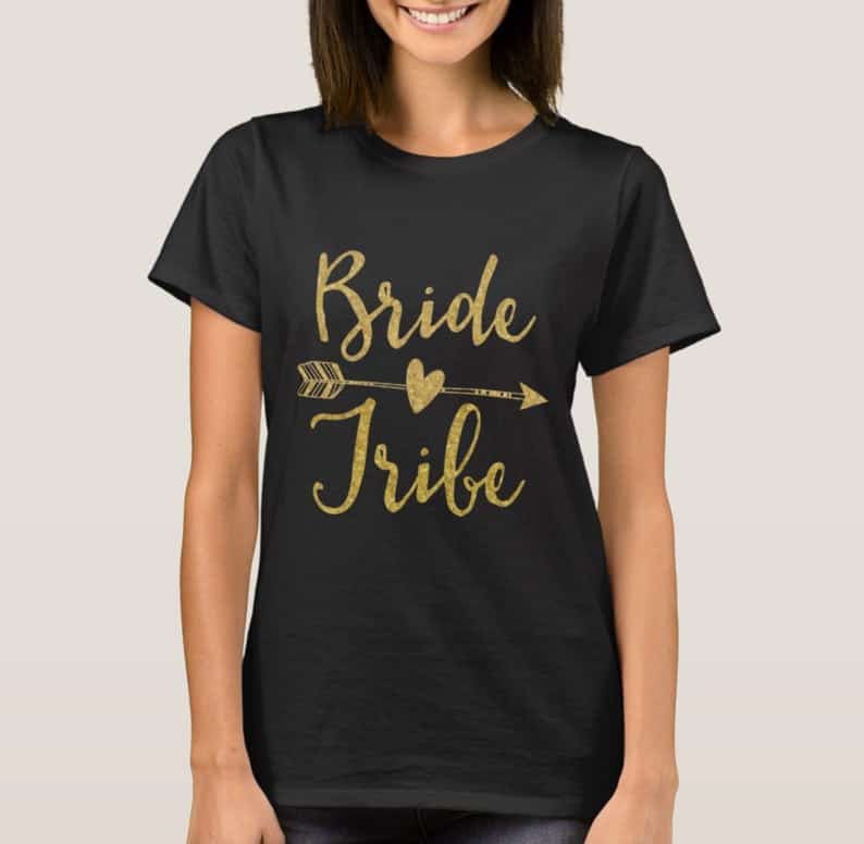 Bachelorette Party T-Shirts 2018: Bride Tribe in Black & Gold 2022