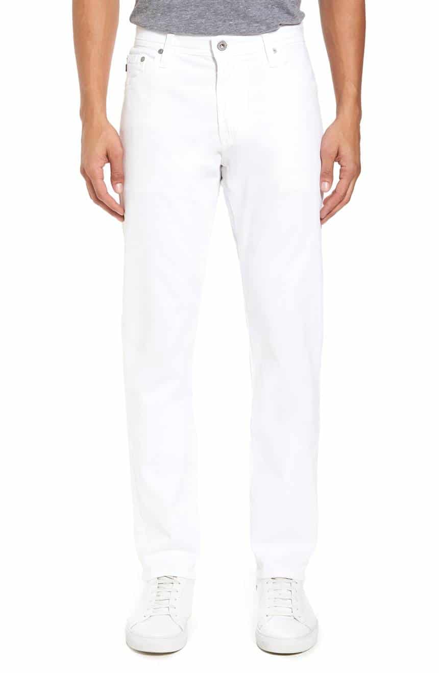 White Pants for Men 2018: Mens AG Slim to Straight White Summer Chino Pants 2022