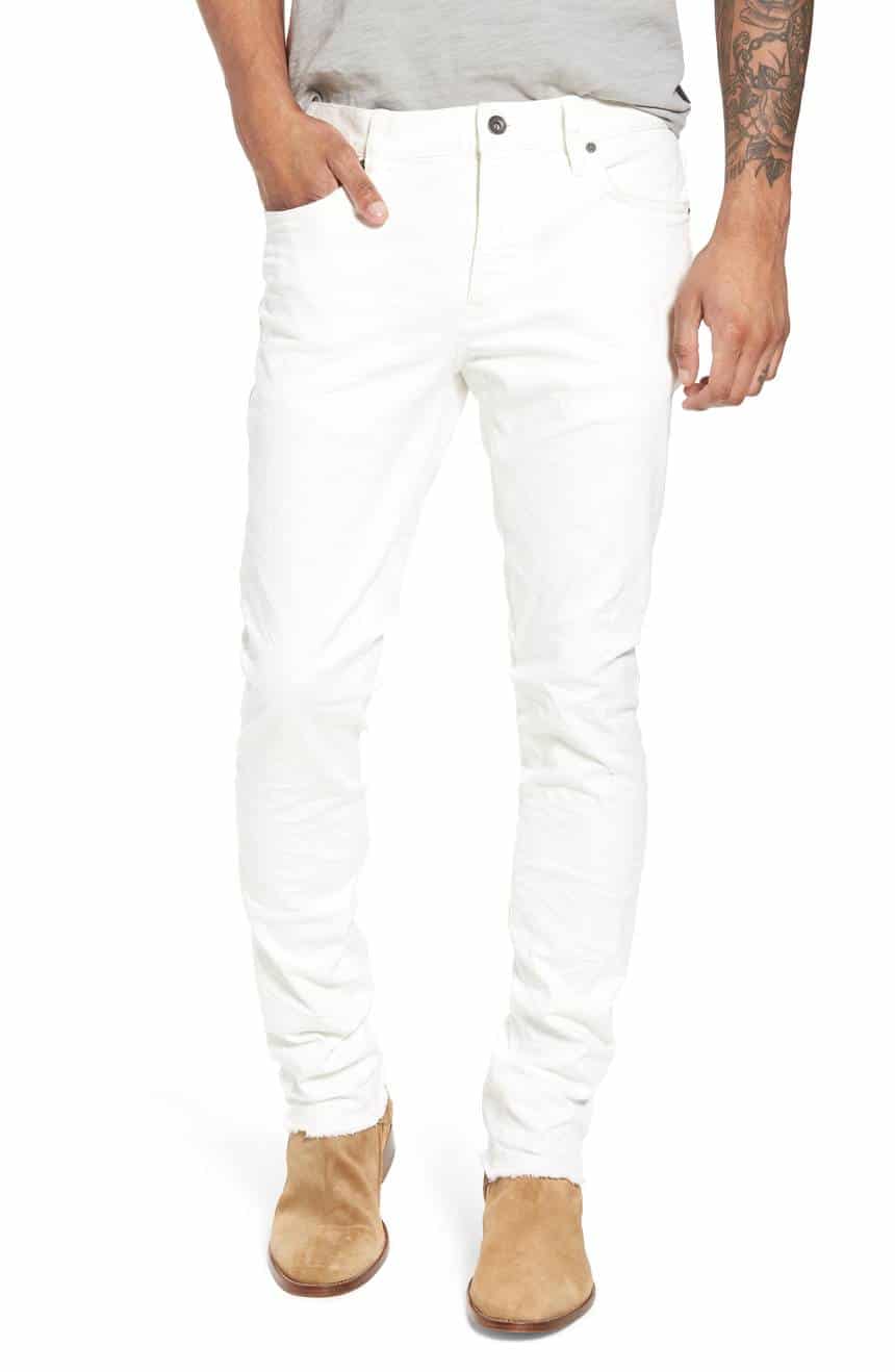 White Jeans for Men 2018: Men's John Varvatos Straight Leg White Denim Summer 2022