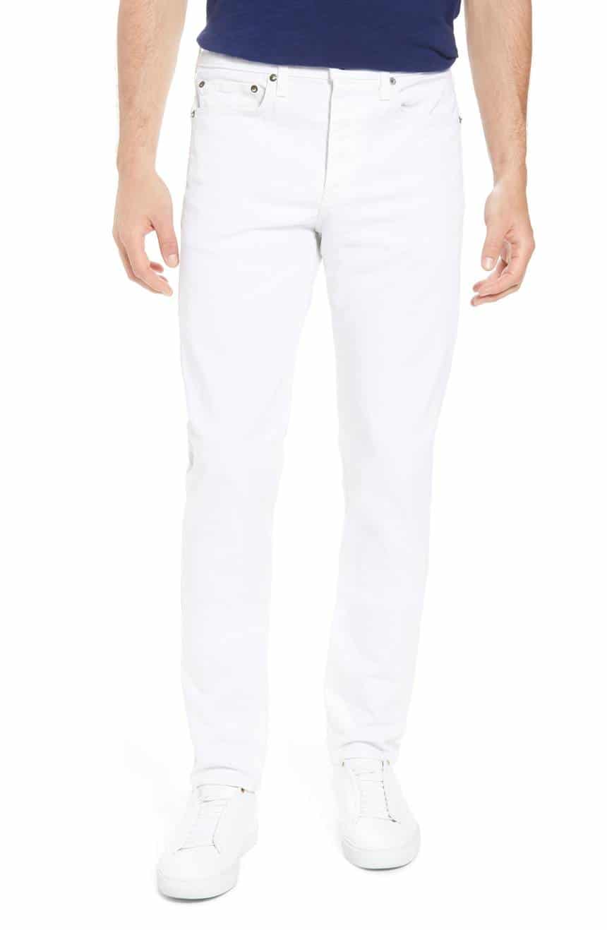 White Jeans for Men 2018: Mens Rag & Bone Slim White Denim 2022