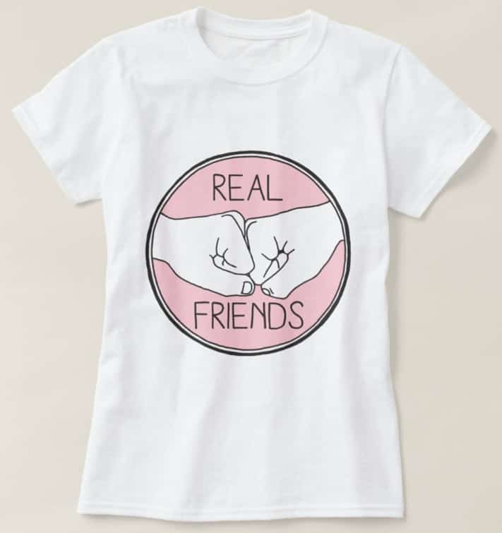 Funny Best Friend Shirts 2018: Real Friends Fist Bump Tee