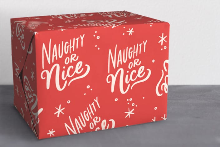 Christmas Wrapping Paper 2018: Naughty or Nice