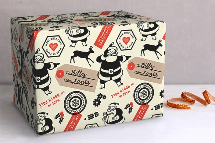 Christmas Wrapping Paper 2018: Vintage Santa Claus For 2022