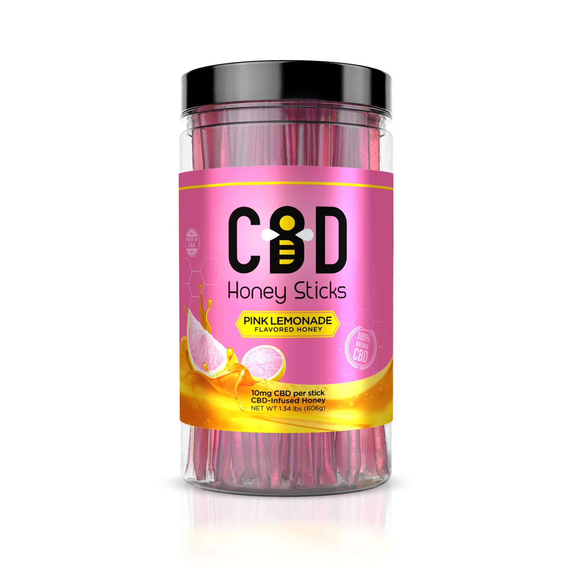 Best CBD Gummies 2022: Infused Honey Sticks Pink Lemonade