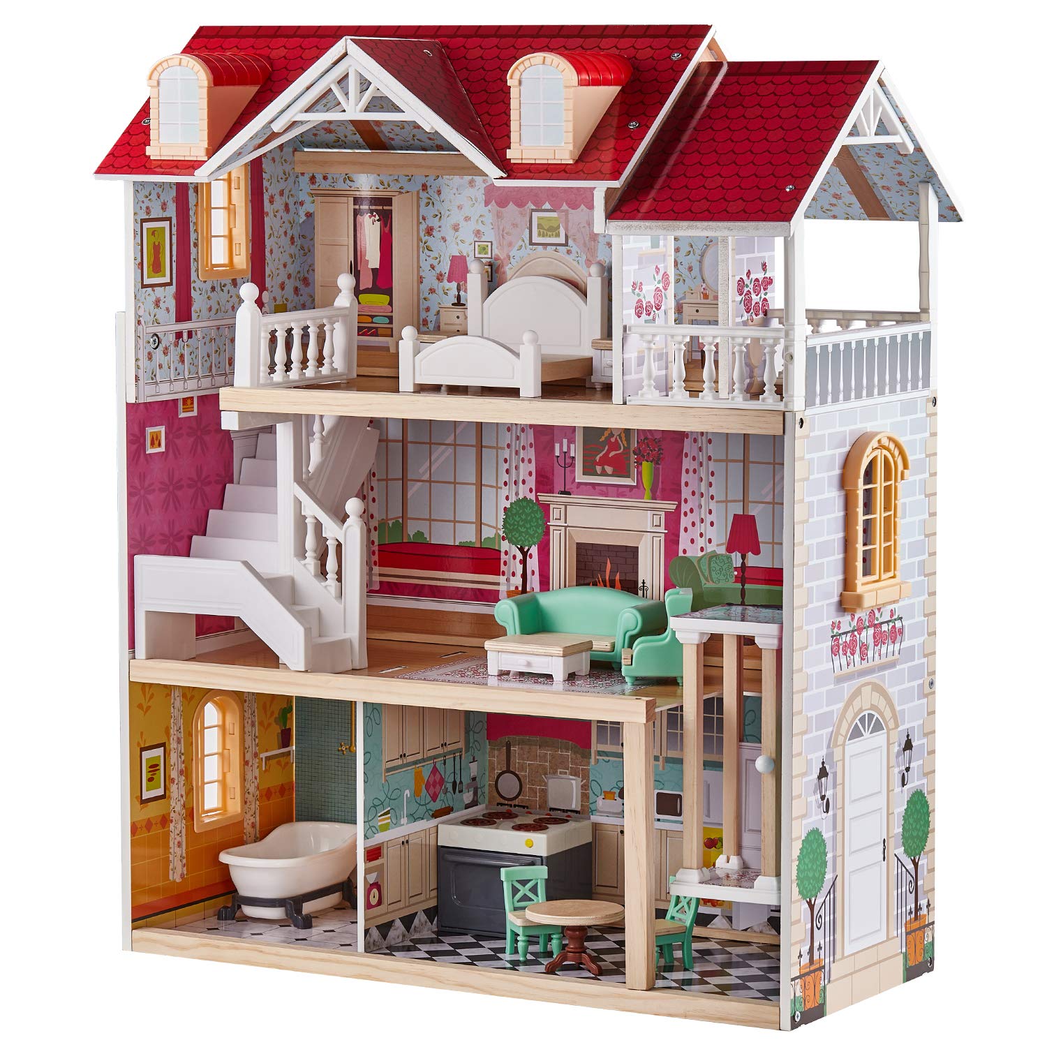 Best Dollhouses 2022: Wooden Doll House from Top Bright 2022