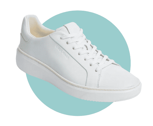 White Leather Cole Haan Designer Sneakers