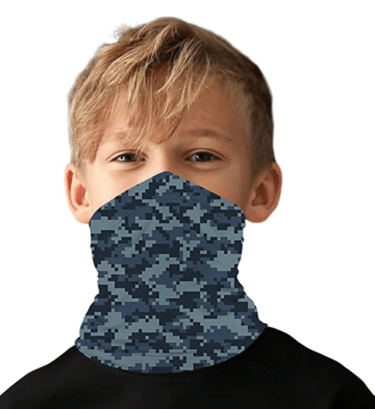 Reusable Face Masks For Kids 2022: Camo Print Boys Girls