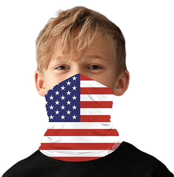Reusable Face Masks For Kids 2022: American Flag Boys & Girls