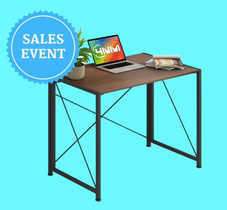 Clearance Deal Mobile Computer Desk,ZYooh Angle and Height Adjustable Mobile Laptop Computer Desk Rolling Cart Dark walnut