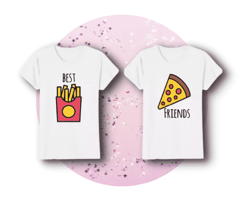 Best Friend Pizza + Fries T Shirt